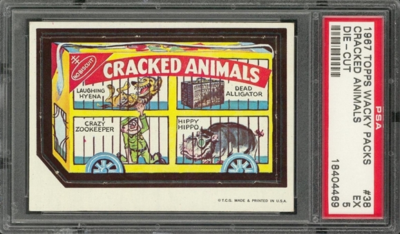 1967 Topps "Wacky Packages" Die-Cut #38 "Cracked Animals" – PSA EX 5